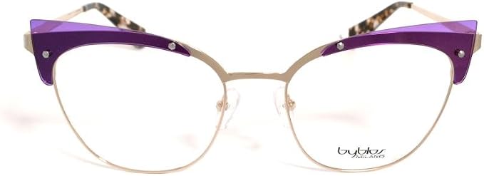 Byblos Montatura Vista Donna Gatto Metallo Oro : Amazon.it: Abbigliamento