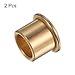 HARFINGTON 2pcs Flange Bearing Sleeve 12mm Bore 16mm OD 12mm Length 2mm Flange Thickness Bronze Bushing Self Lubricating Bushings Sleeve for Industrial Equipment
