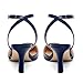 zasudxie Women's Pumps Slingback Kitten Heels for Women Pointed Toe Ankle Strap Buckle Casual Spool Mid Heel Pumps Comfort Fashion Dress Shoes 2.5 Inch Navy Blue Matte Size 7.5