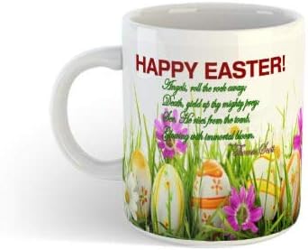 Easter Mug 6Printed Ceramic Coffee Mug.Gift for Friend Brother Sister Boyfriend Sister 11OZ White (350 ml Pack of 1)
