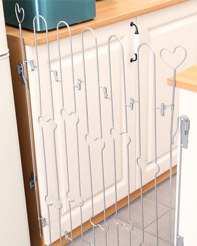 Portable-Foldable-Pet-Gate-for-Front-Doors-Durable-Retractable-Dog-Fence-with-Easy-Setup-for-Puppy-Training-Enhancing-Home-Safety-and-Security-with-Bone-Style-Design-Silver - Cucciolini Doodles   Portable-Foldable-Pet-Gate-for-Front-Doors-Durable-Retractable-Dog-Fence-with-Easy-Setup-for-Puppy-Training-Enhancing-Home-Safety-and-Security-with-Bone-Style-Design-Silver