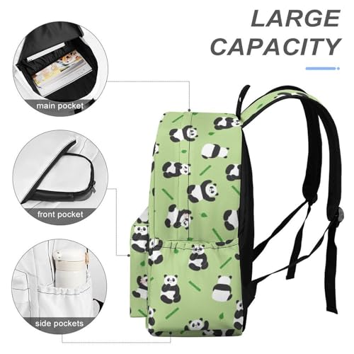 Pandas Backpack 17 Inch Cartoon Pandas Backpack Large Capacity Daily Commuter4