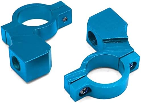 XYWHPGV Para niebieski 10mm gwint Dia kierownica motocykla uchwyt na lusterko wsteczne uchwyt zacisku(7dd8e 674d3 1dea3 80307 1ece5 52389