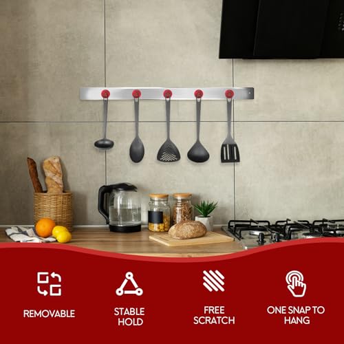 Image of Neosmuk Magnetic Hooks Steel Tube Design for Cruise,130lb+ Red,10 Pack | Cruise Ship Essentials,Heavy Duty Magnett Hooks for Cabins, Refrigerator, Grill, Hanging, and Travel Extra Strong Must-Haves
