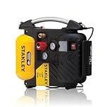 Stanley Compresseur DN200/10/5 - Compresseur à Air 10 Bar - 5L - 180L/Min - Compresseur à Air Portatif avec Poignée et Sangle de Transport - Jaune