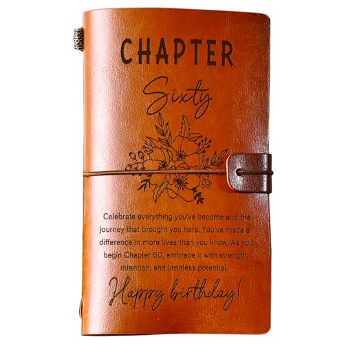 PRSTENLY 60th Birthday Gifts for Women, Chapter 60 Journal Gifts for Hers
