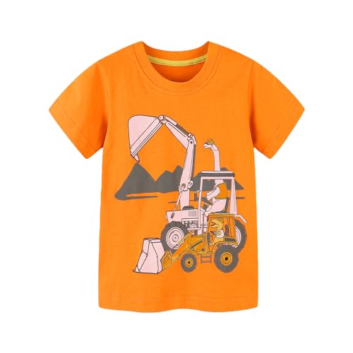 Image of Toddler Boys' Short Sleeve Tees Cotton Casual Graphic Crewneck Summer Top Clothes T-Shirts