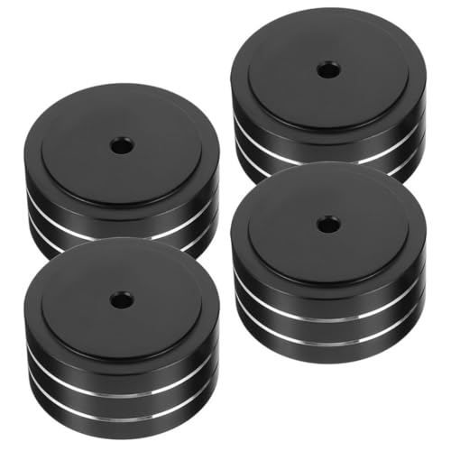 Amortiguador de vibraciones para subwoofers y altavoces en casa con soporte de aluminio negro