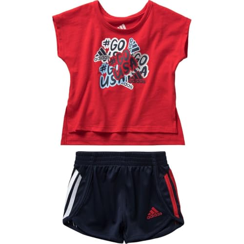 Ensemble en tricot graphique adidas fille t-shirt court respirant