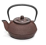 Traditional Brown Japanese Style Cast Iron Teapot
