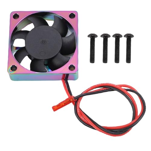 RC Motor ESC Cooling Fan, Easy Installation and Stable Performance Aluminum Alloy Metal 14000RPM 4010 Motor Heatsink Cooling Fan for RC Cars