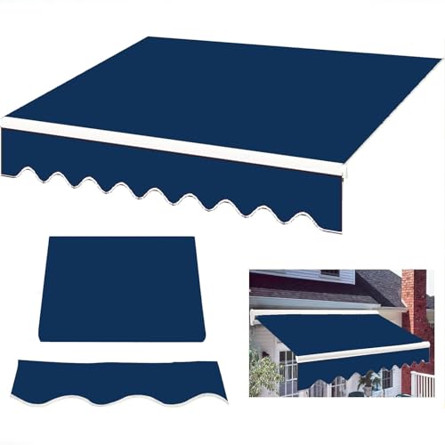 Sunsetter,Patio Covers For Shade And Rain Patio Awning Fabric Replacement Canvas Waterproof Sun Shade Cover For Window Door Market Retractable Patio Awning Replacement Awnings For Patio Without Frame(