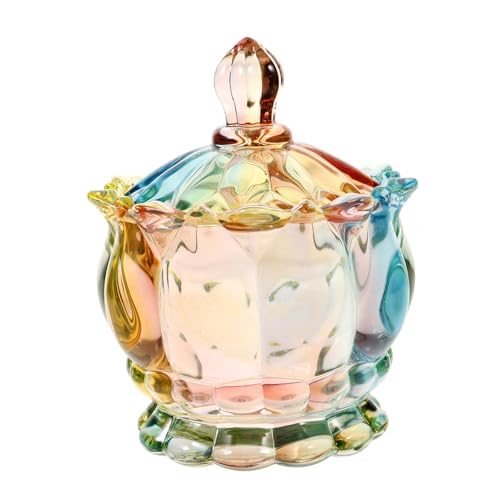 Gatuida Tarro De Almacenamiento Decorativo Para Fiesta De Boda, Tarro De Cristal Multicolor Con Tapa, Bote De Dulces Para Golosinas