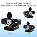 Lusinx Webcam for pc, Camera for Computer/Laptop/Light Correction/Microphone, Web cam for Streaming/Gaming/Online Classes/Conferences/Video Callings,Updated HD 4K Webcam