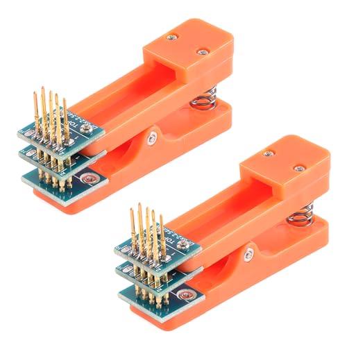 Image of 2Pcs 2.54mm Double Row 4Pin Test Clip Module Board 2 * 4Pin Program Burning Clip 4 Pin PCB Burning Fixture Programmer Burning Clip with Wire