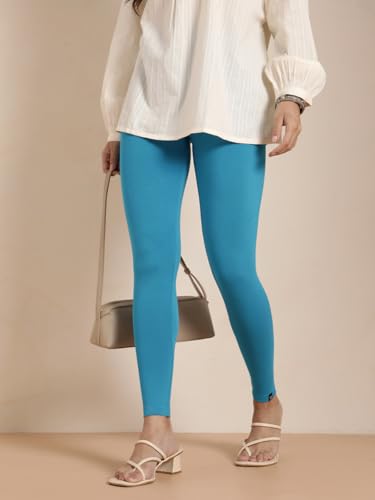 Image of TWIN BIRDS Women Viscose Ankle Leggings | Stretchable Kurti Wear Bottom
