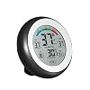 Digital Humidity Meter, JENABOM Indoor Thermometer Hygrometer Room Temperature, Max-Min Display Accurate Wall Desktop Thermometer with Touch Screen for Greenhouse Kitchen Wine Cellar – Black
