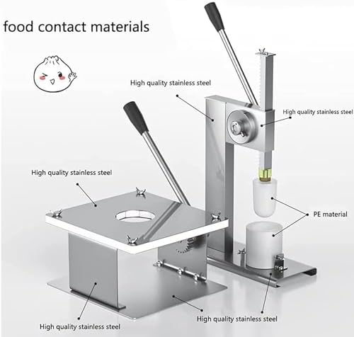 Hand Crank Baozi Maker - Stainless Steel Steamed Bun Machine, Makes 400-500 Buns/Hour, Perfect for Home & Commercial Use, Efficient Kitchen Tool for Delicious Dumplings