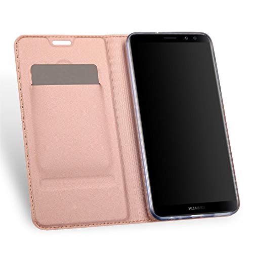 Verco Case compatible with Huawei Mate 10 Lite, Flip Wallet Cover with Magnetic Closure for Mate 10 Lite Phone Case - rose gold - Image 4