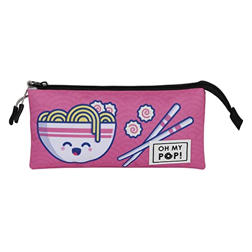 Oh My Pop! Yaki-2.0 FAN Triple Pencil Case, Pink, Green - Image 2