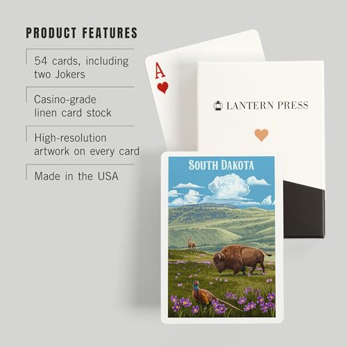 Baraja Póker South Dakota, 52 cartas tamaño póker miniatura 3