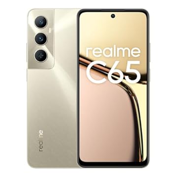 realme C65 4G Smartphone 8+256GB, Dorado Starlight, Schermo 6.67 pollici, Refresco a 90 Hz, Caricamento 45W Rapido, Batteria 5000mAh, Fotocamera AI 50MP, Potente Chipset Helio G85, IP54