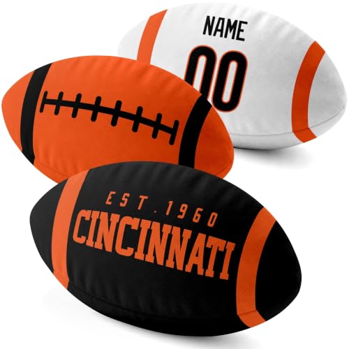 Image of ANTKING Cincinnati Throw Pillow Custom Name Number for Men Boy Gifts | Personalized Gift for Youth for Birthday Christmas