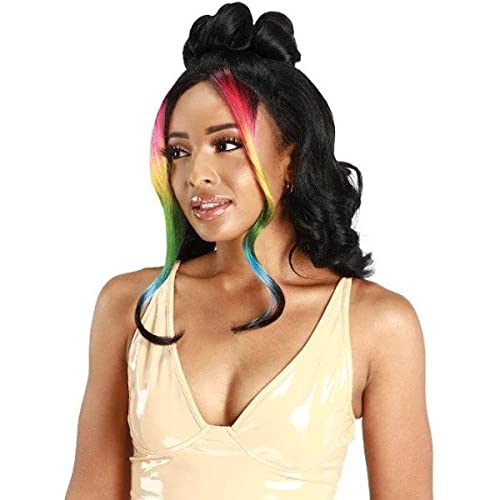 Zury Sis Beyond Synthetic Hair Half UpDown Bang HD Lace Front Wig - LF SB TEEN (FS 1B/30)