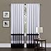 Triangle Home Fashions 19334 Lush Decor 54-inch x 84-Inch Iman Curtain Panel, White/Black - DISCONTINUED
