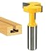 Bestgle 1/2" Shank Straight T-Slot & T-Track Slotting Cutter Router Bit Wood Groove Milling Cutter Woodworking Tool, 1-1/16 Inch Diameter