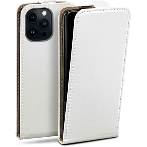 Film de protection écran iPhone 14 Pro moex étui blanc à rabat intégral 360
