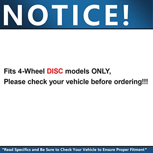 Image of Detroit Axle - Brake Kit for 2009-2010 2014-2018 Toyota Corolla 2009-2013 Matrix 2009-2010 Pontiac Vibe, Disc Brakes Rotors Ceramic Brake Pads Front and Rear Replacement