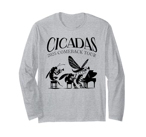 Cicadas 2025 Comeback Tour Band Concert Insect Emergence Manga Larga