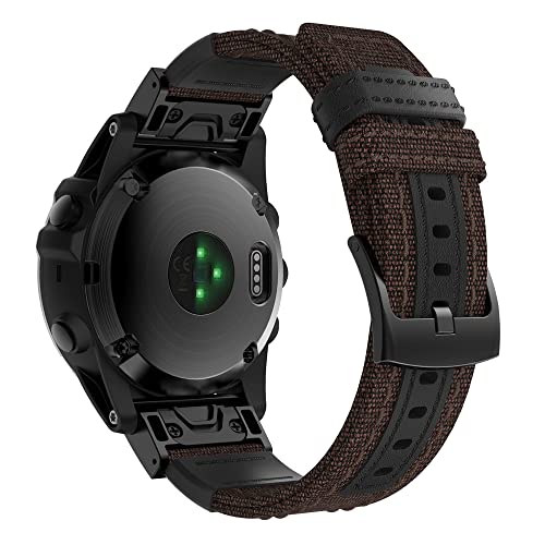 Correa para Garmin Fenix 6 Pro de nailon trenzado con enganche de liberación rápida de 22 mm