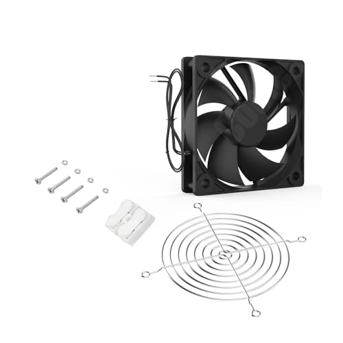 Image of EC Axial Fan 60mm 80mm 90mm 120mm Ball Brushless Fan Cooler AC 110V 120V 220V 230V 240V Computer Case Fan 6025 8025 9225 12038(Black Grill,6025 DUAL BALL_NO RGB)