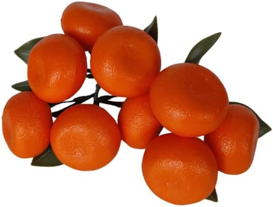 3 Bunches Mini Artificial Orange Decoration, Lifelike Real Size Fake Tangerine Citrus with Leaves, 1:1 Simulation Fruit Branch Model for Home Kitchen Decor, Chinese New Year, Food Photography Props
