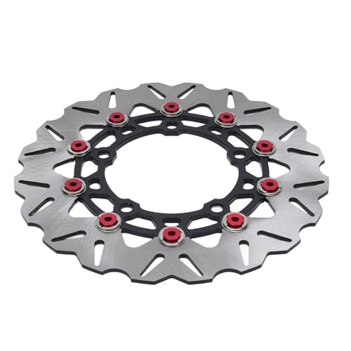 Rotor de frein avant 300 mm en acier inoxydable rouge perforé KIMISS