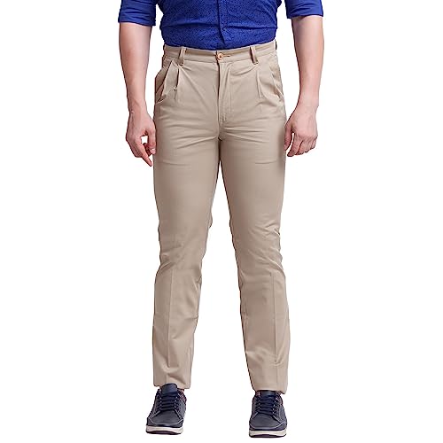 Image of Parx Men's Regular Fit Cotton Casual Pant (XMTZ03357K8 Black)