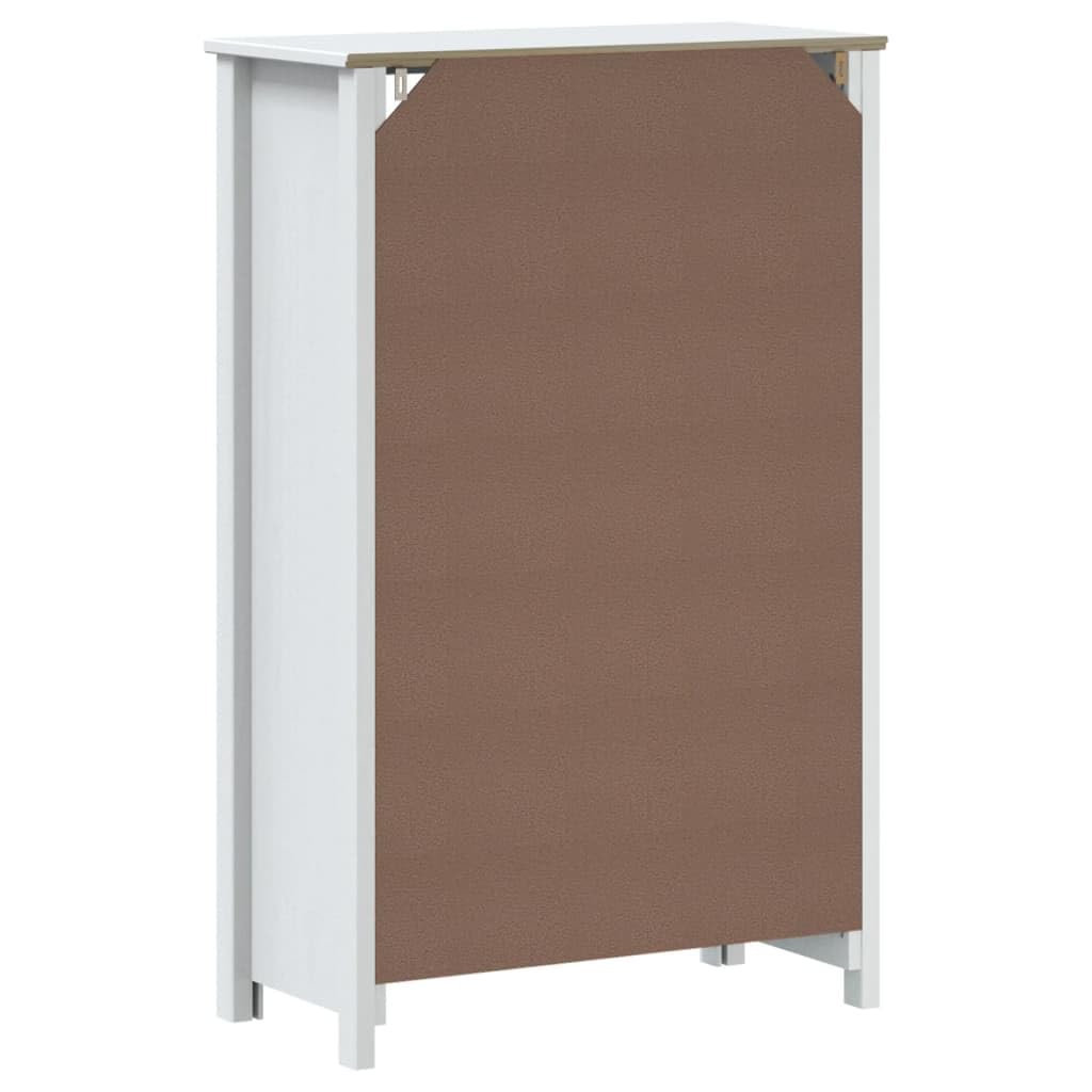 Szafka łazienkowa Berg biała 69,5 x 34 x 110 cm, lite drewno sosnowe, meble łazienkowe z miejscem do przechowywania, montaż na ścianie, oszczędność miejsca, zestaw łazienkowy, szafka pod
