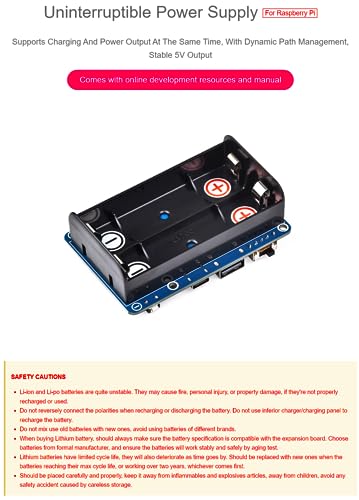 UPS HAT (D) Raspberry Pi sauvegarde coupure électricité alimentation 5V Pogo Pins