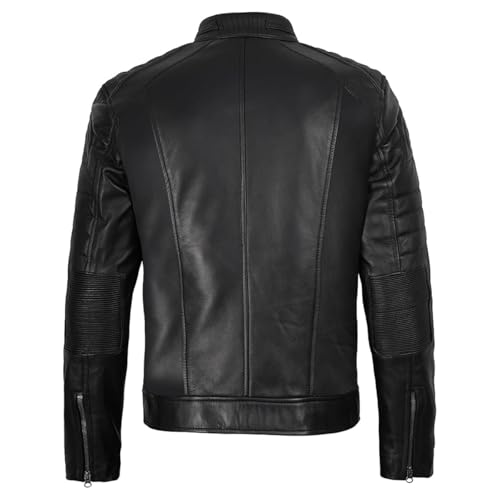 JILDISH Natural Grain Biker Jacket