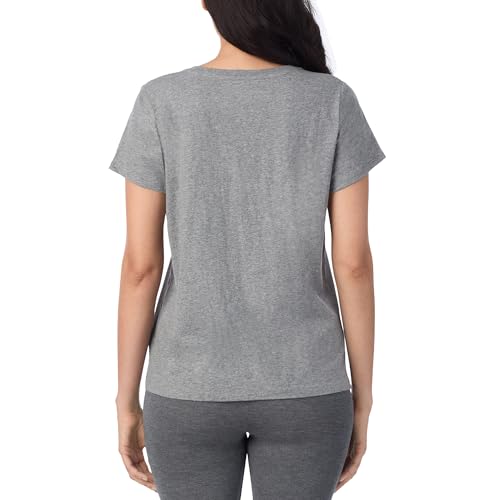 Image of Nautica Womens Sleep Shirt - Lightweight, Breathable Pajama Top - Cotton Knit Jersey V-Neck Sleepwear and Loungewear