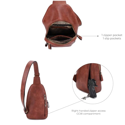 JESSIE & JAMES Jeannie Unisex Multi-Pocket Concealed Carry Sling Bag Crossbody Backpack Purse3