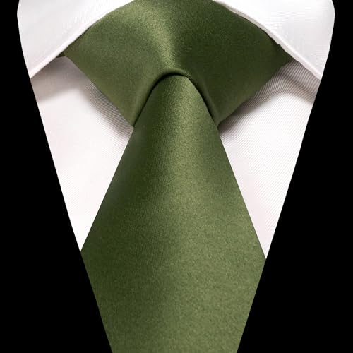 Image of RBOCOTT Solid Color Tie and Pocket Square Hankerchief with Lapel Pin Set for Men