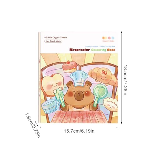 Libro de acuarela para principiantes y niños con pincel integrado 5