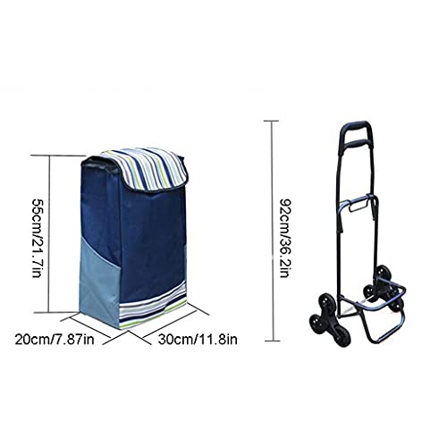 Faltbarer Einkaufswagen mit leisen Rädern und abnehmbarer Tasche für einfachen Transport und Treppensteigen – Bild 3