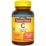 Nature Made Extra Strength Vitamin C 1000 mg, Dietary Supplement for Immune Support, 100 Tablets, 100 Day Supply