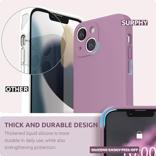 Surphy Hülle für iPhone 13 mini – Silikon mit Displayschutzfolie und Kameraschutz