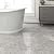 40-Pack Peel and Stick Floor Tiles Vinyl Floor 12 x 12 inch Self Adhesive Waterproof Glossy Flooring Planks DIY for Bathroom, Kitchen, Living Room, RV, Cover 40 Sq. Ft, Polish Light Grey Marble