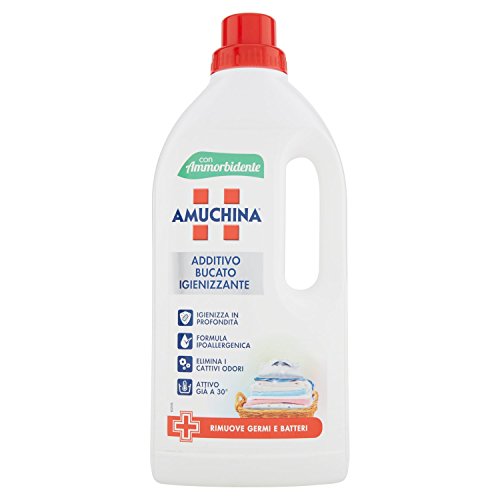 Amuchina Additivo Igienizzante con Ammorbidente, Adatto a Bianchi e Colorati, 1000ml